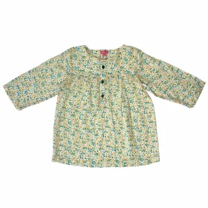 Blusa Amarilla Floreada Manga 3/4 10099 Niña