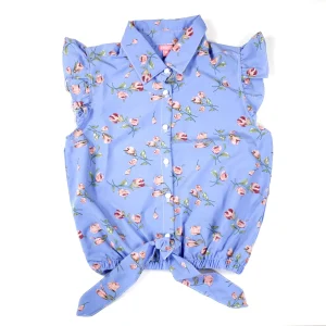 Blusa Celeste Sin Mangas 10094 Niña