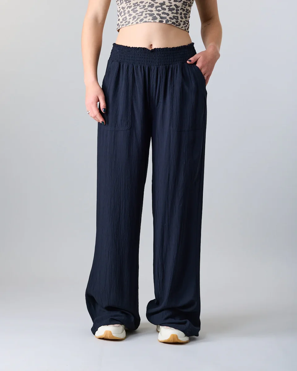 Pantalon Mujer crep cintura elasticada Negro XS4760 - Imagen 4