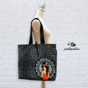 Bolso de Playa «Mandala Black» | Punt a punt®